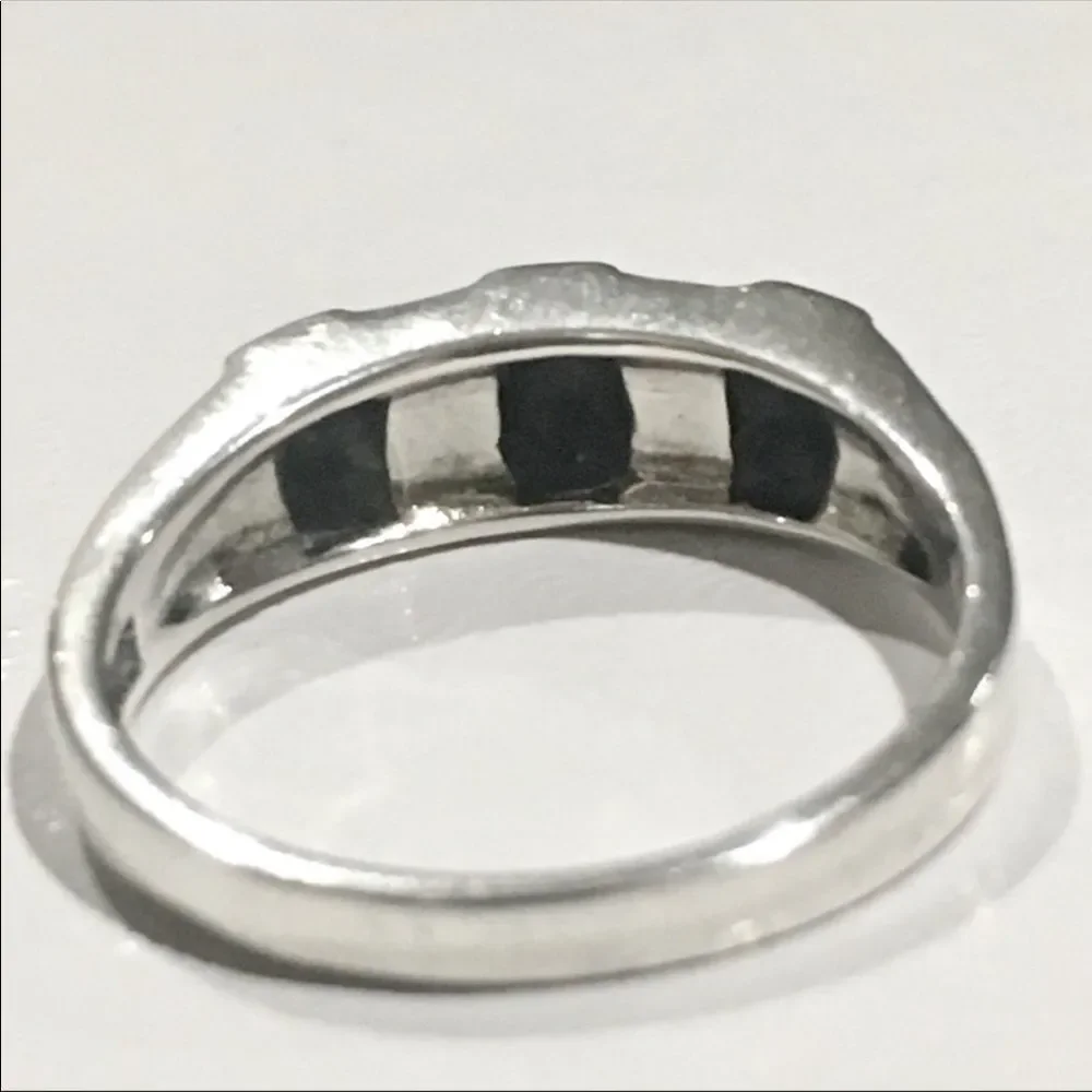 JUDITH JACK Onyx Sterling Silver Ring